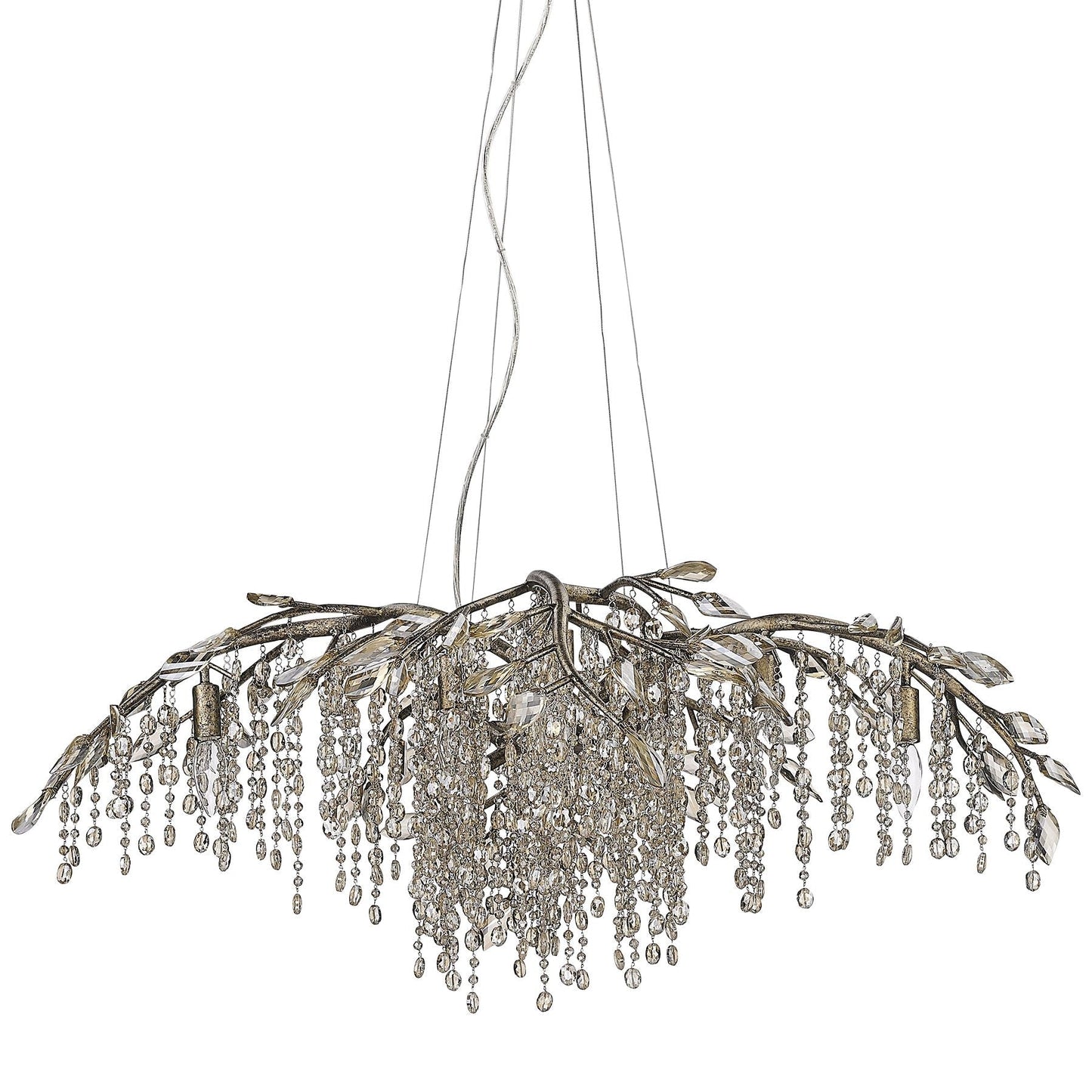 Autumn Twilight 40"W Mystic Gold Crystal 12-Light Chandelier