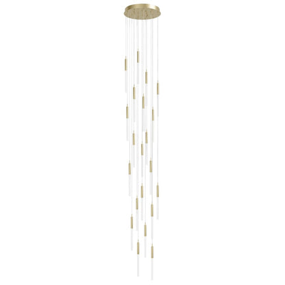 Avenue Lighting Main St. 21 Light 22" Wide LED Multi Light Pendant with Frosted Glass Shades