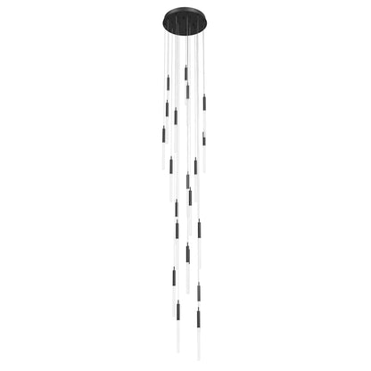 Avenue Lighting Main St. 21 Light 22" Wide LED Multi Light Pendant with Frosted Glass Shades