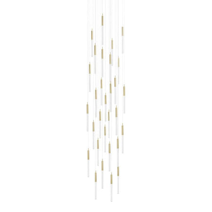Avenue Lighting Main St. 31 Light 30" Wide LED Multi Light Pendant with Snow Glass Shades