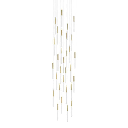 Avenue Lighting Main St. 31 Light 30" Wide LED Multi Light Pendant with Snow Glass Shades