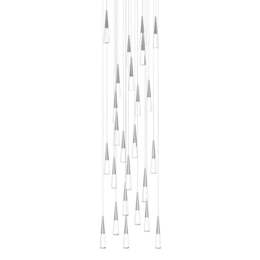 Avenue Lighting Avalon 25 Light 30" Wide LED Crystal Multi Light Pendant with Faceted Crystal Shades