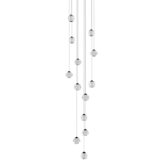 Avenue Lighting Beluga 22" Wide LED Multi Light Pendant with Faceted Acrylic Shades