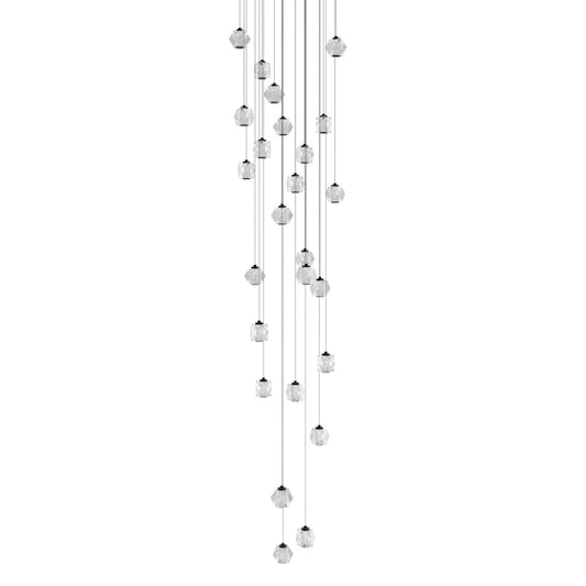 Avenue Lighting Beluga 30" Wide LED Multi Light Pendant with Faceted Acrylic Shades