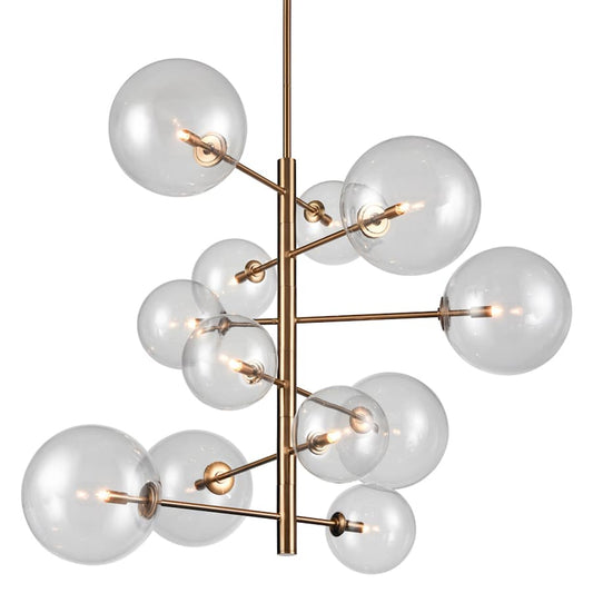 Avenue Lighting Delilah 12 Light 43" Wide Abstract Sputnik Chandelier with Glass Shades