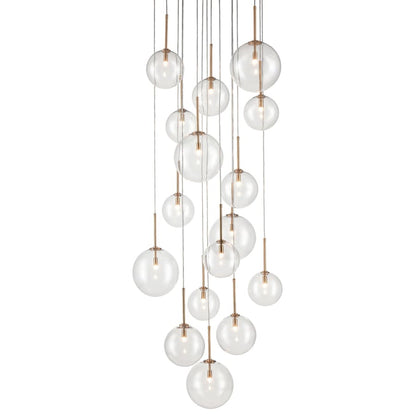 Avenue Lighting Delilah 16 Light 34" Wide Multi Light Pendant with Glass Shades