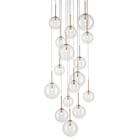 Avenue Lighting Delilah 16 Light 34" Wide Multi Light Pendant with Glass Shades