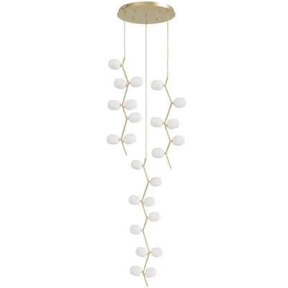 Avenue Lighting Hampton 24 Light 26" Wide Abstract Multi Light Pendant with Hand-Blown Glass Shades