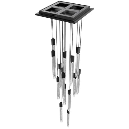Avenue Lighting Alpine 15 Light 24" Wide LED Multi Light Pendant with Marbleized Crystal Shades
