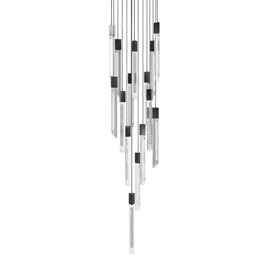 Avenue Lighting Alpine 15 Light 24" Wide LED Multi Light Pendant with Marbleized Crystal Shades