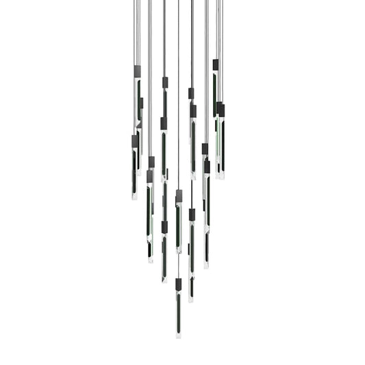 Avenue Lighting Alpine 31 Light 36" Wide LED Multi Light Pendant with Marbleized Crystal Shades