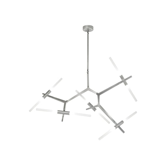Avenue Lighting San Vicente Blvd. 10 Light 48" Wide LED Abstract Chandelier with Frosted Glass Shades