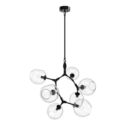 Avenue Lighting Fairfax Ave. 7 Light 30" Wide Abstract Chandelier with Hand-Blown Glass Shades