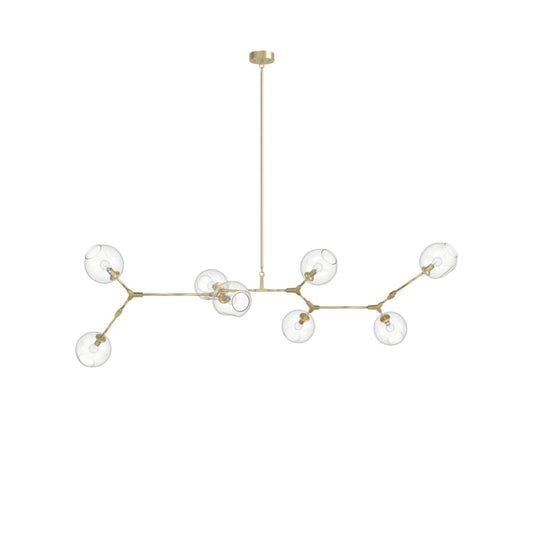Avenue Lighting Fairfax Ave. 8 Light 78" Wide Abstract Chandelier with Hand-Blown Glass Shades