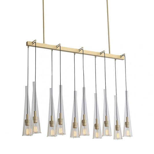 Avenue Lighting Abbey Park 10 Light 50" Wide Linear Pendant