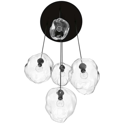 Avenue Lighting Sonoma Ave. 5 Light 28" Wide Multi Light Pendant with Water Glass Shades