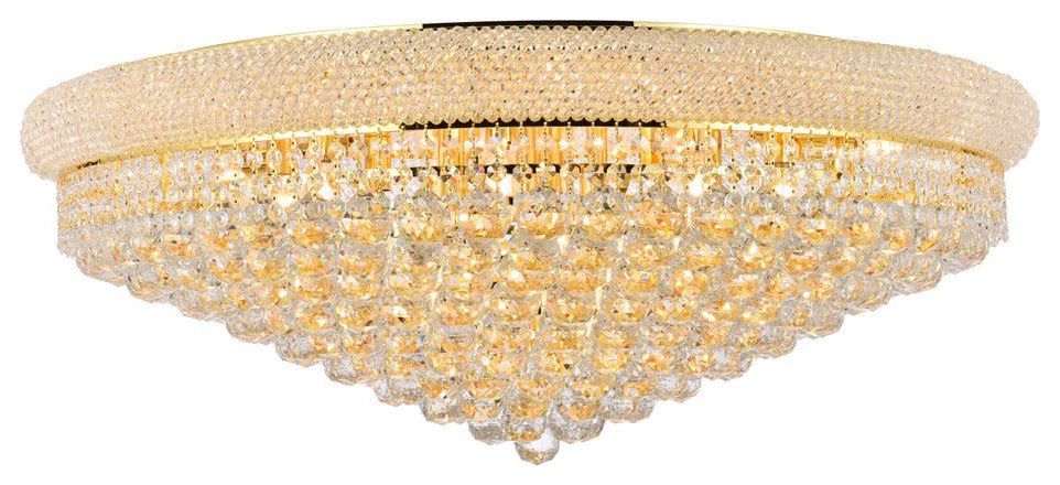 Elegant Lighting V1800F36/RC Primo 20 Light 36"W Flush Mount - GoldBy Elegant Furniture & Lighting