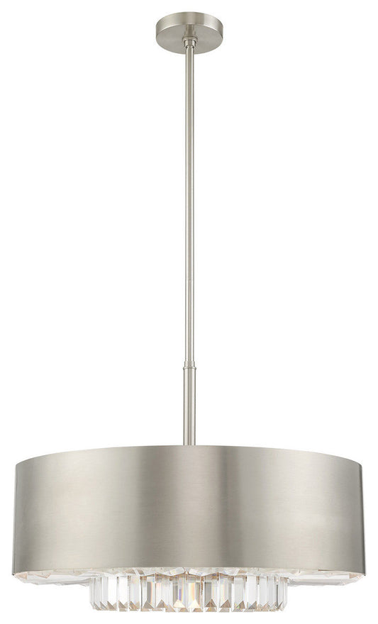 Livex 40020-91 6-Light Brushed Nickel Pendant Chandelier, Brushed NickelBy Livex Lighting Inc.