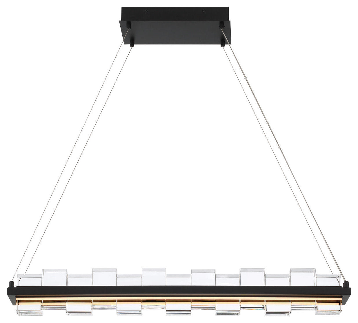 Eurofase Lighting 45717 Bruco 35"W Linear Chandelier - BlackBy Eurofase Lighting