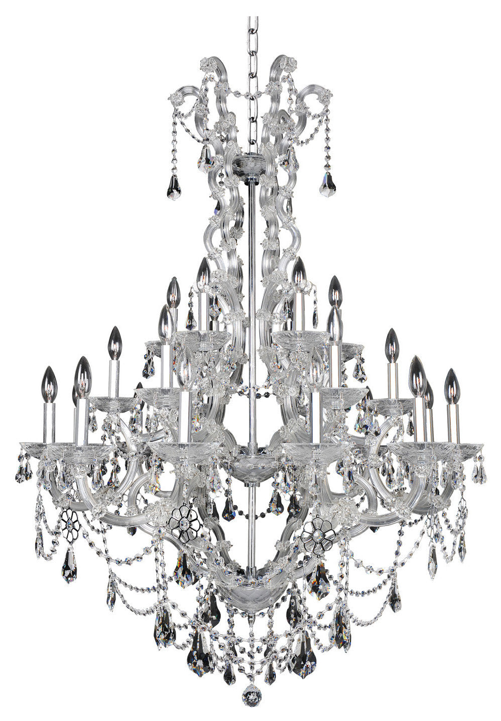 Brahms (12+6+6) Light 3 Tier ChandelierBy Allegri Crystal by Kalco Lighting