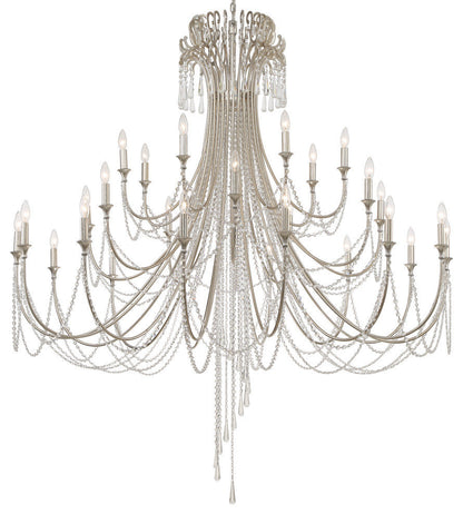 Arcadia 28 Light Antique Silver ChandelierBy Crystorama Lighting