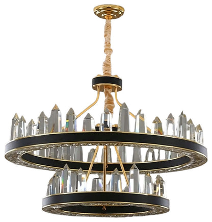 Villa 2-Tier Contemporary Chandelier, 31"By Morsale.com