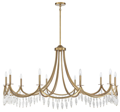 Kameron 10-Light Chandelier, Warm BrassBy Savoy House