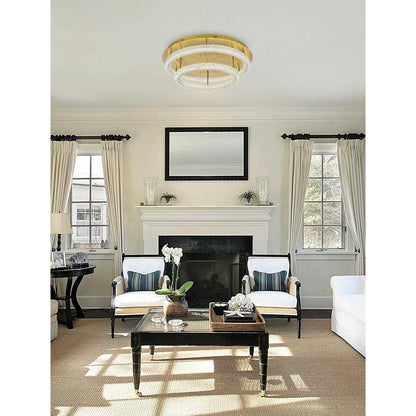 Bowen 2 Light Flush Mount, Satin GoldBy Elegant Furniture & Lighting