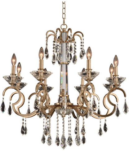 Valencia Chandelier, Brushed Champagne Gold, 8By KALCO LIGHTING