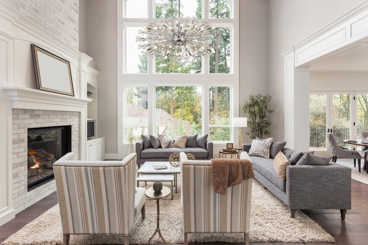 Elegant Lighting 2500D48C Vera 48 inch crystal starburst oval pendant in chromeBy Elegant Furniture & Lighting