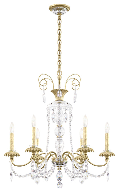 Schonbek At1006N-44H 6 Light Crystal Chandelier, Heirloom SilverBy Schonbek
