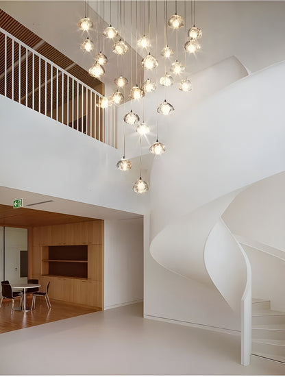 Cernobbio | Staircase Hanging Crystal Lamp, 36 Lights, Warm LightBy Miron Demid LLC