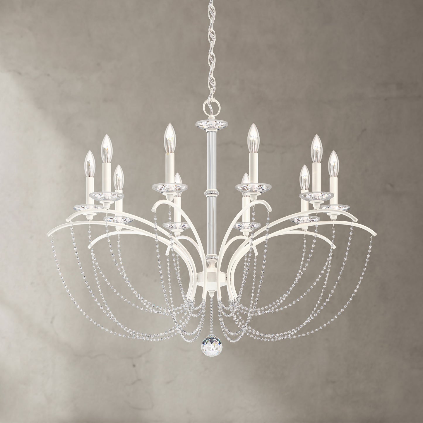 Schonbek Bc7110N-06H 10 Light Crystal Chandelier, WhiteBy Schonbek