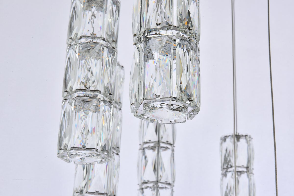 Elegant Lighting Polaris 38" Led Chandelier in ChromeBy Elegant Furniture & Lighting