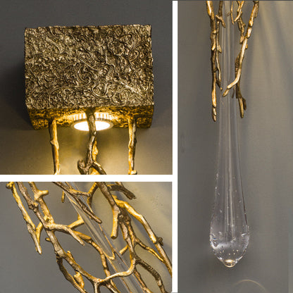 Jumilla | Creative LED Crystal Copper Wall Lamp, Copper, Warm LightBy Miron Demid LLC