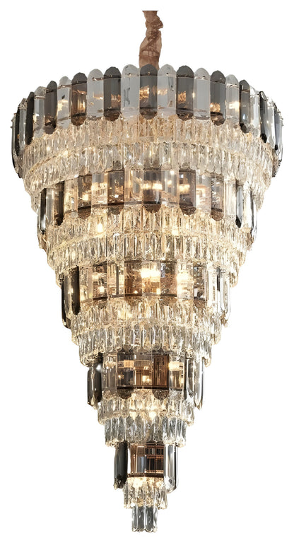 Voltri | Post-modern Grand Luxury Crystal Chandelier, Dia39.4"By Miron Demid LLC