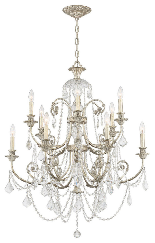 Regis 12 Light Swarovski Strass Crystal Silver ChandelierBy Crystorama Lighting