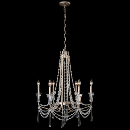 Barcelona 6-Lt Crystal Chandelier - Transcend SilverBy Varaluz