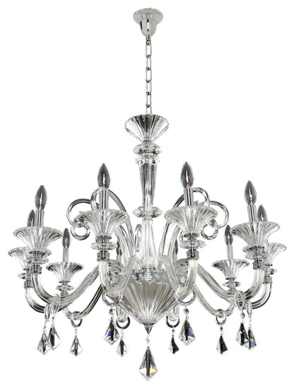 Chauvet 32.5"x31" 10-Light Transitional Chandelier by AllegriBy Allegri Crystal by Kalco Lighting