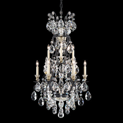 Renaissance 10-Light Chandelier in Black With Clear Heritage CrystalBy Schonbek