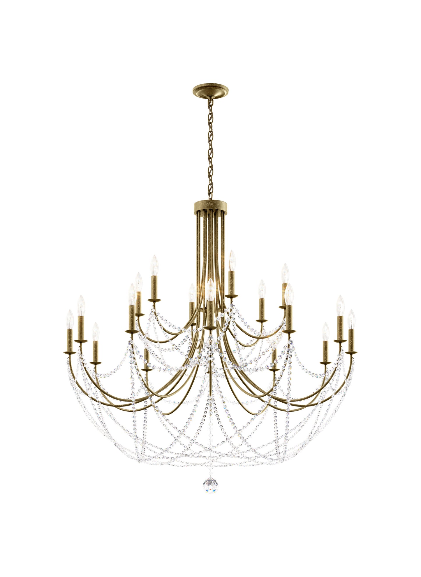 Schonbek Rj1018N-25H 18 Light Crystal Chandelier, MoonstoneBy Schonbek