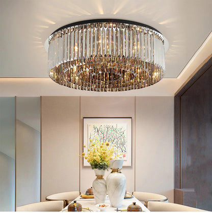 Adrano | Smoky Gray Crystal Chandelier, 23.6''By Miron Demid LLC