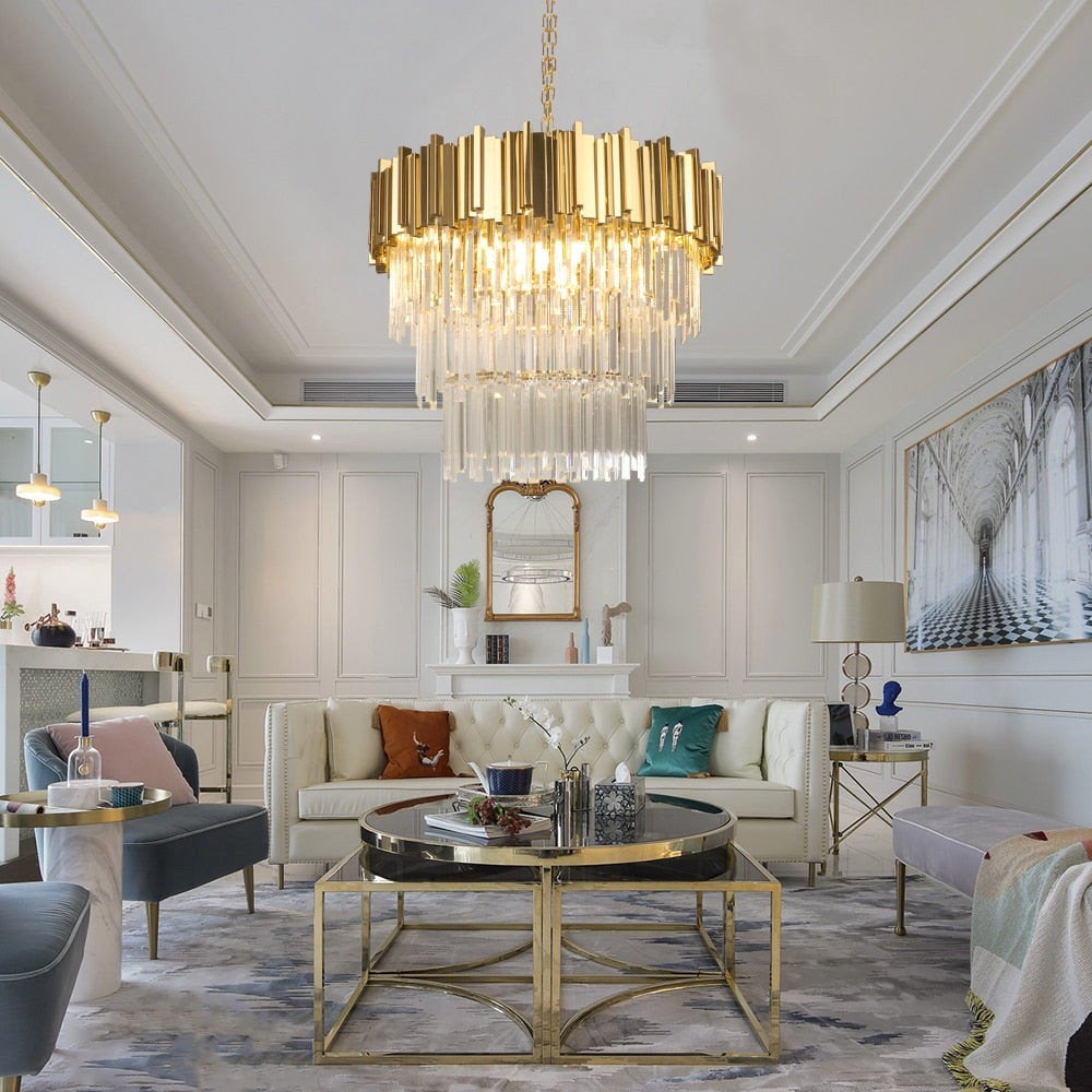 Gio Collection Crystal Chandelier, Diameter 40"By MORSALE