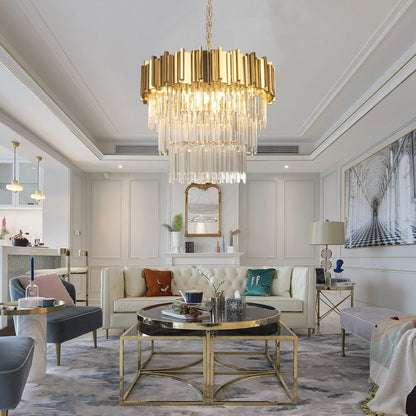 Gio Collection Crystal Chandelier, Diameter 40"By MORSALE