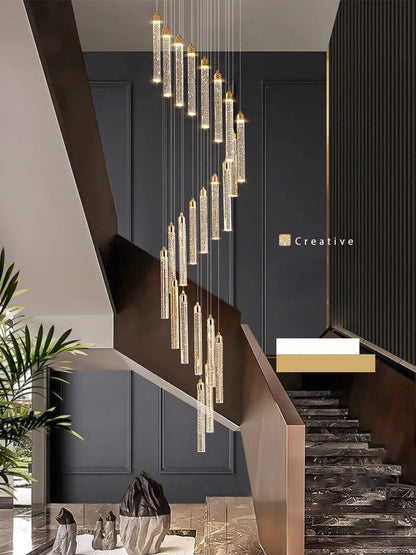Varazze | Shimmering Magic Gold Crystal Pendant Chandelier, 100 Lights, Cool LightBy Miron Demid LLC