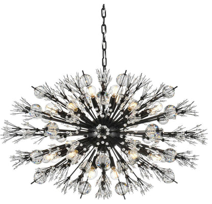 Vera 24 Light Pendant, BlackBy Elegant Furniture & Lighting