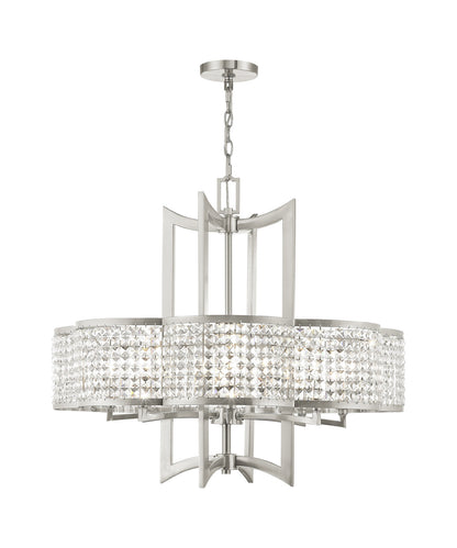 Livex Lighting 50578 Grammercy 8 Light 1 Tier Crystal Chandelier - BrushedBy Livex Lighting Inc.