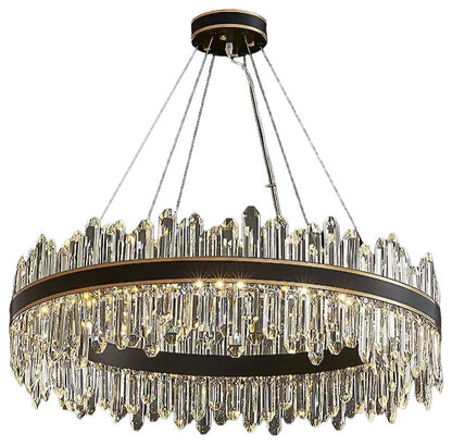 Ingria | Modern Ring LED Crystal Chandelier for Living Room, Dining Room, Dia39.4"By Miron Demid LLC