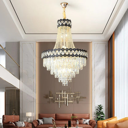 Chateauneuf-Grasse | Classical Duplex Crystal Chandelier, Dia45.3xh70.9" / Dia115xh180cm, Warm LightBy Miron Demid LLC