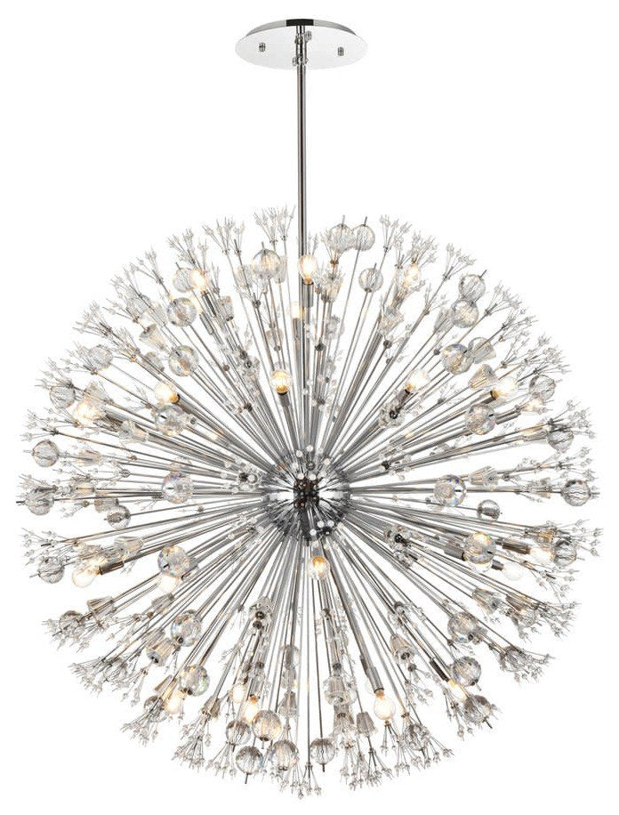 Elegant Lighting 2500D50 Vera 34 Light 50"W Crystal Sputnik - ChromeBy Elegant Furniture & Lighting